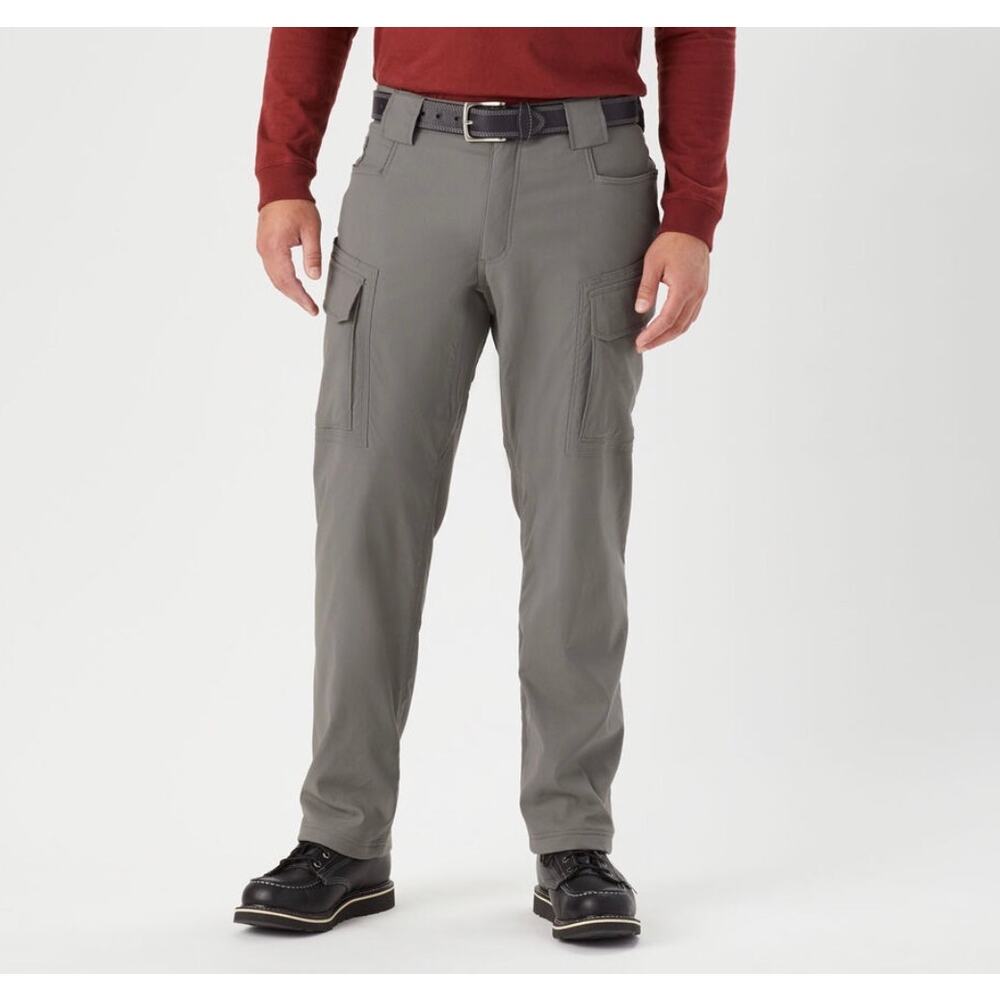 Duluth Trading DuluthFlex Dry on the Fly Lined Cargo Pants Men’s Sz 42x32 Gray